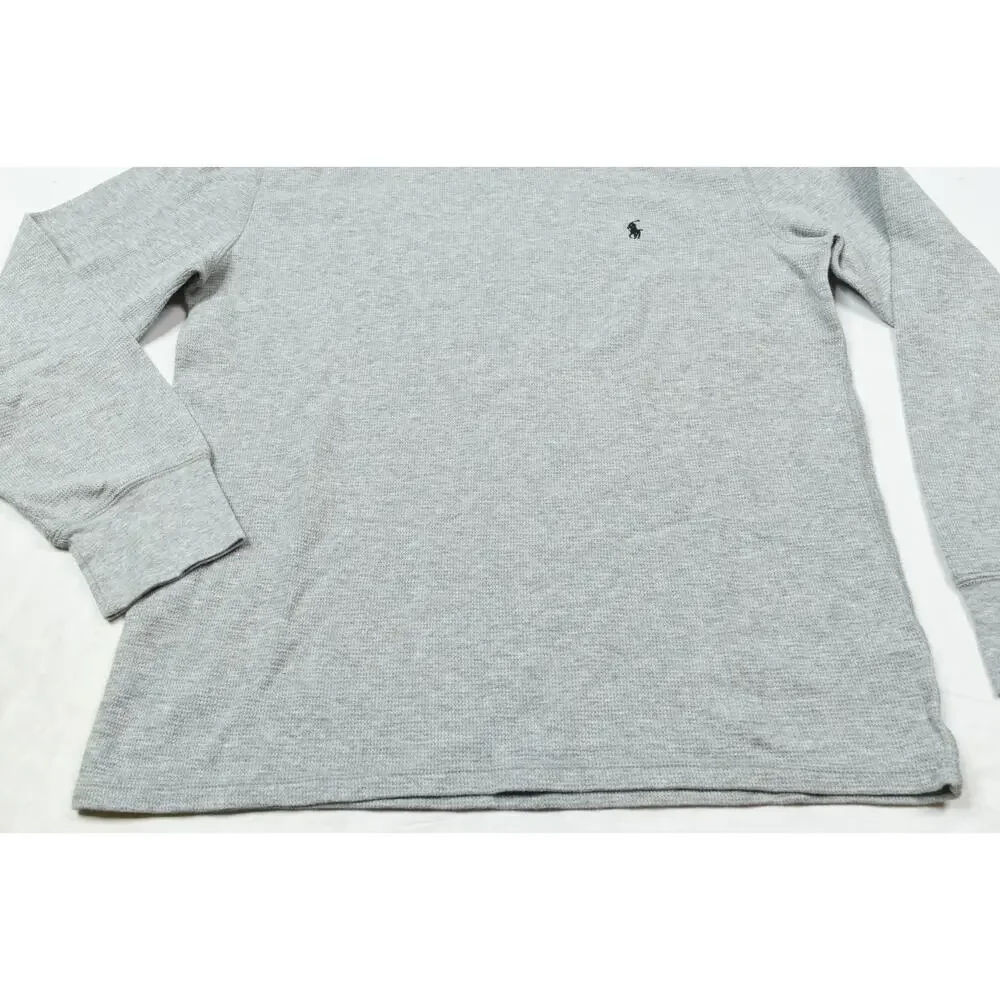 Polo Ralph Lauren Sleepwear Thermal Shirt Mens Large Gray Long Sleeve Cotton